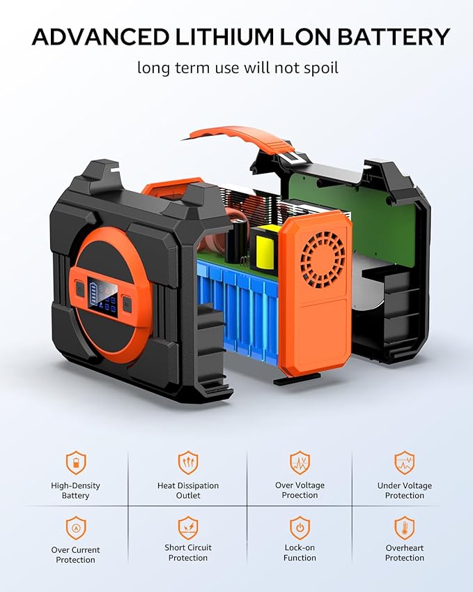 Portable Power Station 300W, Outdoor Solar Generator Backup Battery Pack - Image 7