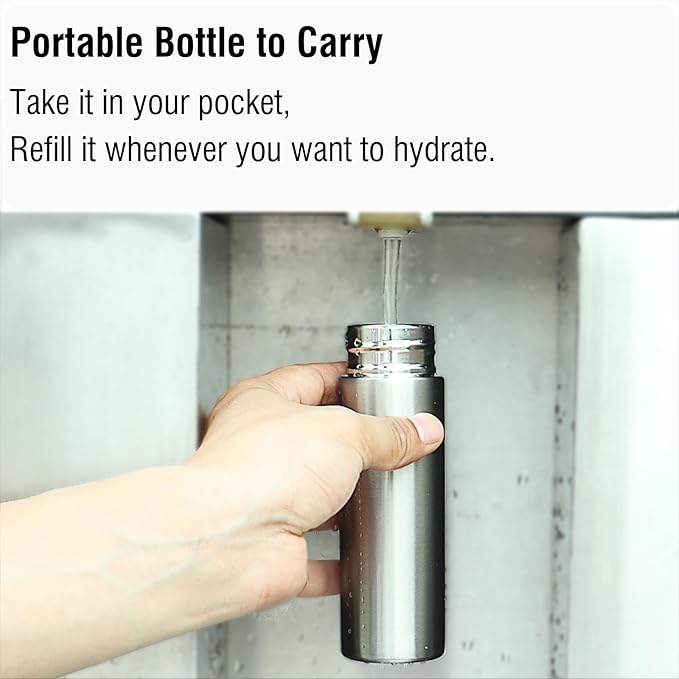 Cute Small Purse Water Bottle, 4.4 Fl. Oz, Mini Slim Flask - Image 7