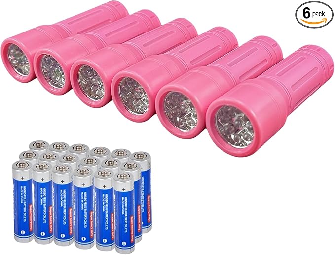 9-LED Mini Flashlight, Small Multicolor Flashlights by Hilngav