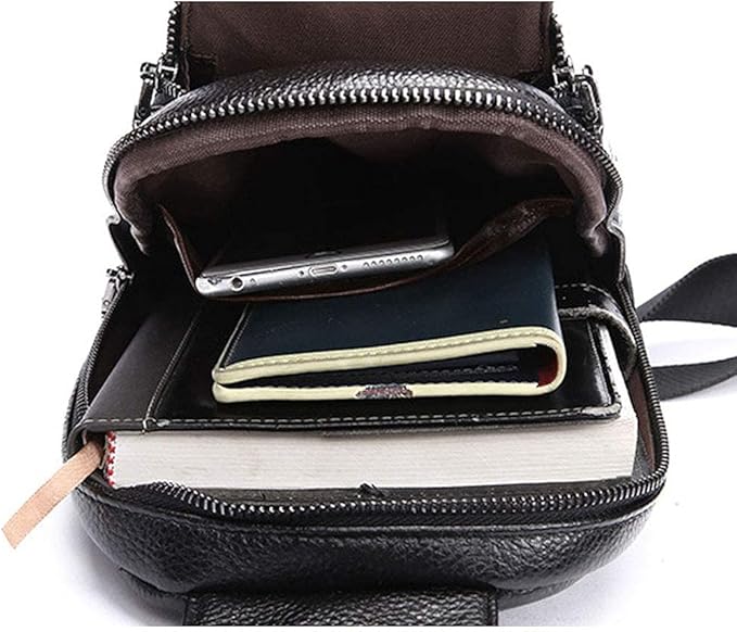 Hebetag Crocodile Genuine Leather Sling Chest Bag - Image 6