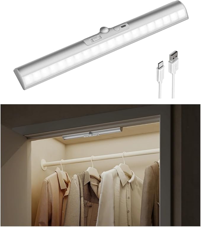 EZVALO 13-inch Motion Sensor Closet Light, LED Rechargeable Closet Light by EZVALO