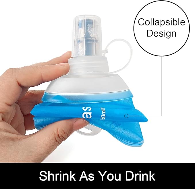 WILDREEDS 500ml Soft Flask, TPU Collapsible Soft Water Bottle - Image 3