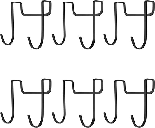 6Pcs Over Cabinet Double Hooks, Stainless Steel Over Cupboard Door Towel Hanger by UFURMATE