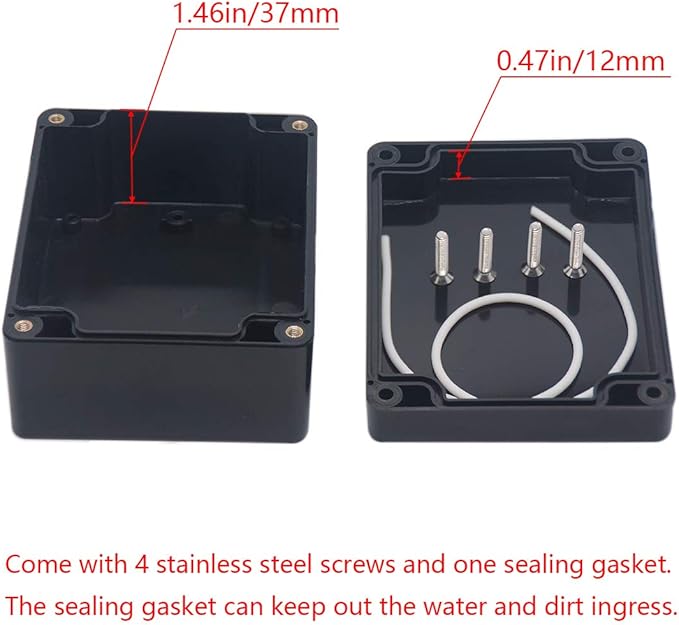 Project Box ABS Black Electrical Boxes IP65 Outdoor Waterproof Box Electronic - Image 5