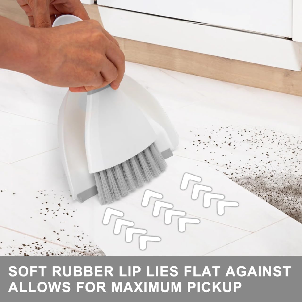 Dust pan Broom Brush Dustpan - Dustpan and Brush Set,Mini dust Pans with Brush,Dust Pan and Brush Set for Table, Key Board, Cat, Dog and Other Pets, Dust Pan Brush Nesting Tiny Cleaning Broom（Gray）