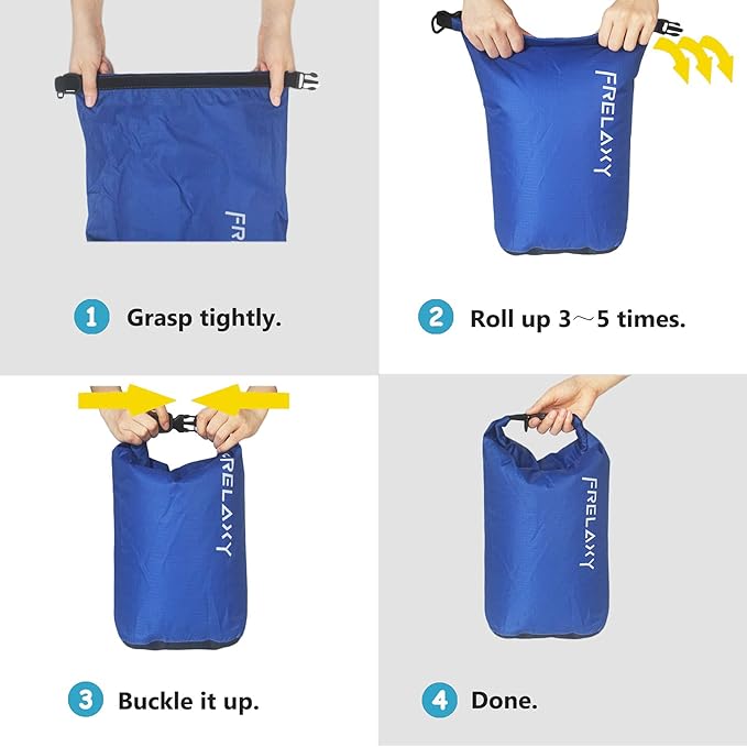 Frelaxy Dry Bag 3-Pack/5-Pack, Ultralight Dry Sack, Outdoor Bags Keep Gear Dry - Image 6