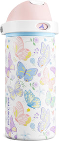 POWCAN 18 oz Insulated Water Bottle: 2-in-1 Push-Button Spout & Quick-Flip by POWCAN