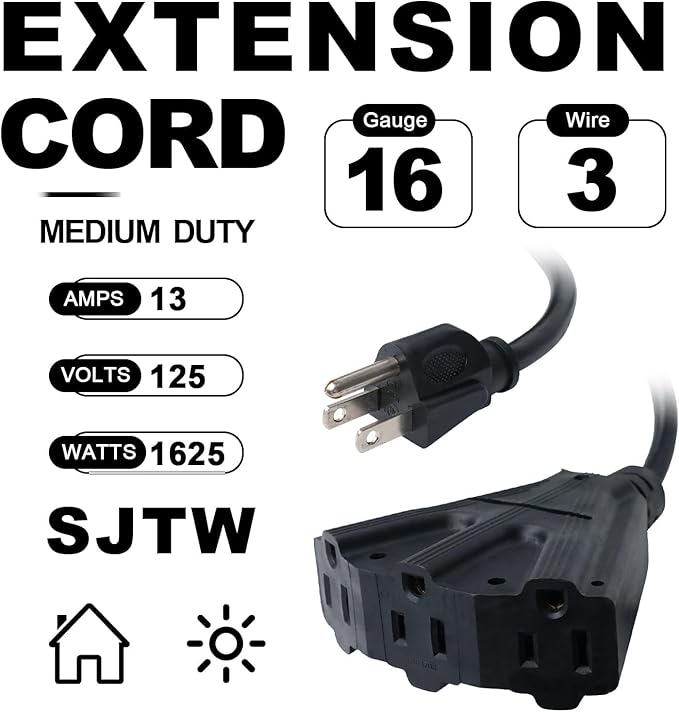 EP 2 Pack 15 Ft Outdoor Extension Cord - Image 2