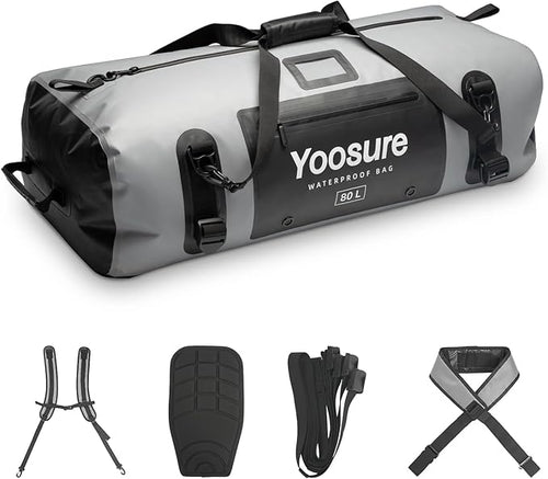 80L Waterproof Duffel Bag Motorcycle Dry Bag Backpack, Waterproof Zippered Bags by Unknown