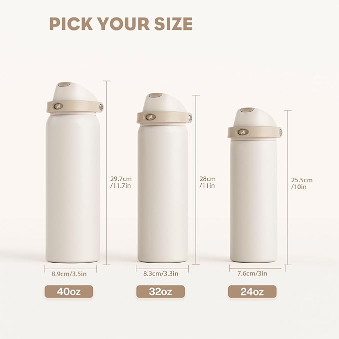 POWCAN 24 oz Insulated Water Bottle: 2-in-1 Push-Button Spout & Quick-Flip Straw - Image 8