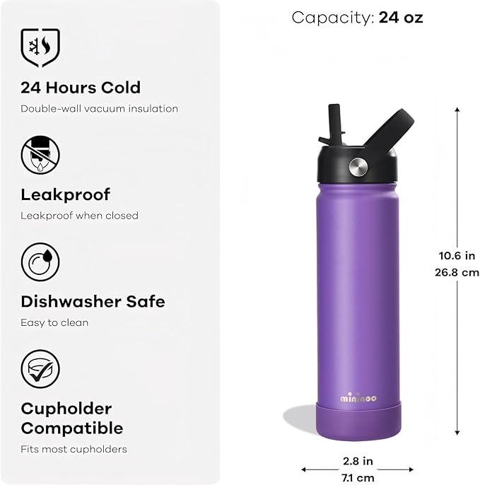 Insulated Stainless Steel Water Bottle - Image 2
