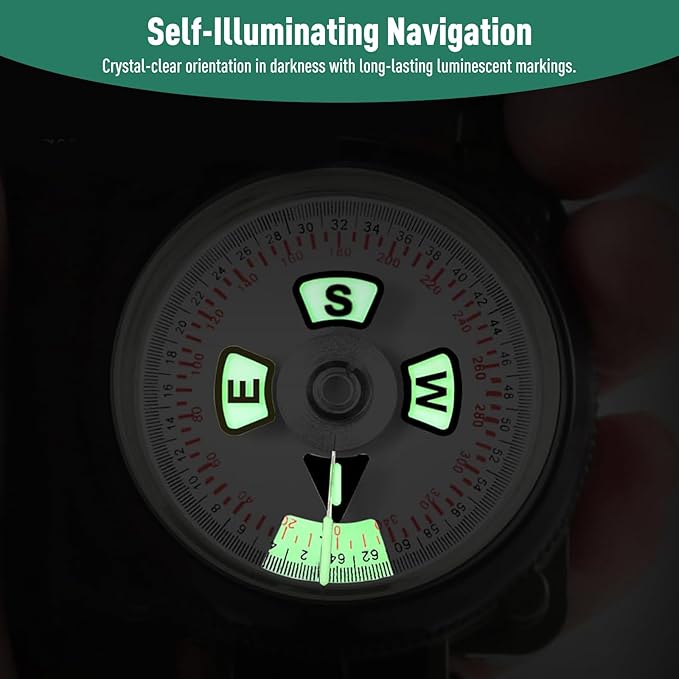 Eyeskey Multifunctional Military Sighting Navigation Compass Impact Resistant & - Image 2