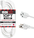 Iron Forge Cable 12 Gauge Outdoor Extension Cord 10 Ft, SJTOW 12/3 Heavy Duty by IronForgeCable