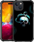for iPhone 15 Plus Case, Skeleton Winding Snake Pattern Graphic Design Girl Boy by FKBRCL4U