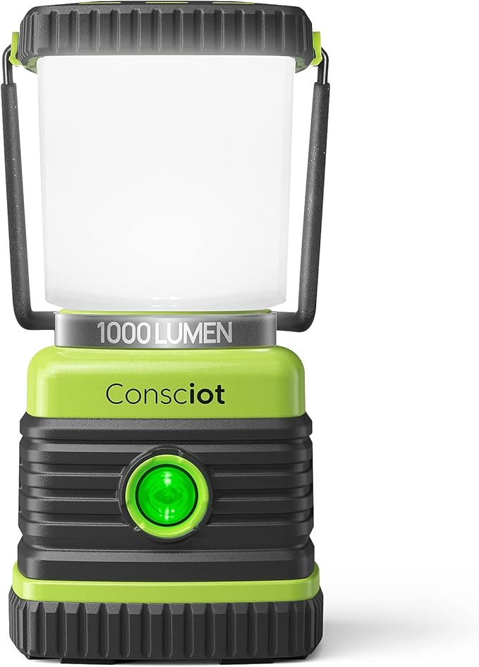 LED Camping Lantern, Consciot Battery Powered LED Lantern Flashlight, 4 Light by Consciot