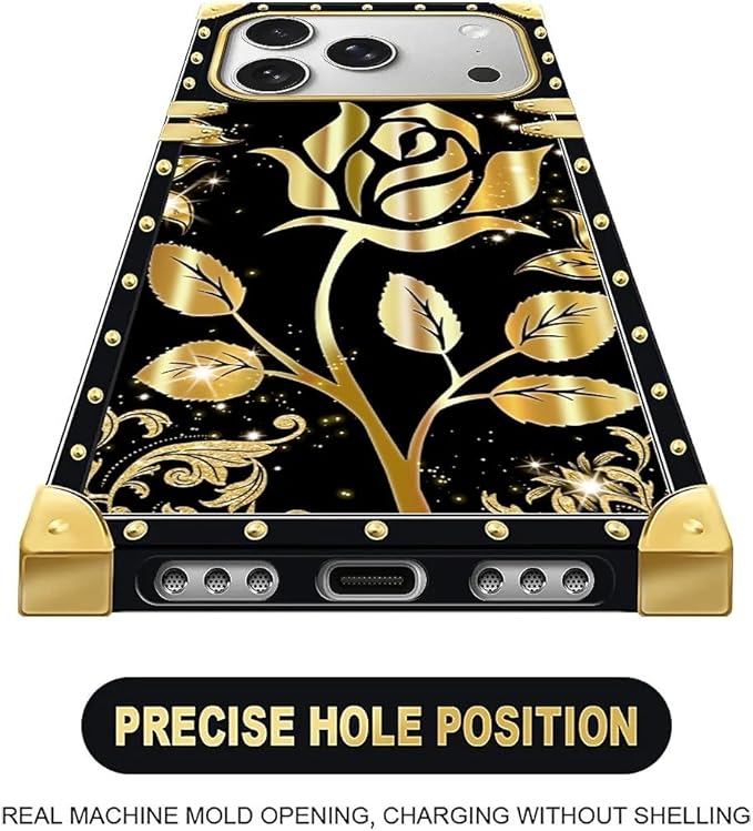 for iPhone 17 Pro Case Luxury Golden Decoration - Image 5