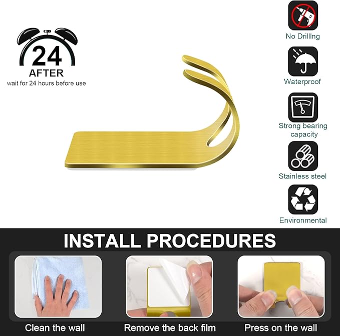 CGBE Razor Holder for Shower, 4 Packs Razor Holder and 4 Packs Shower Hooks - Image 4