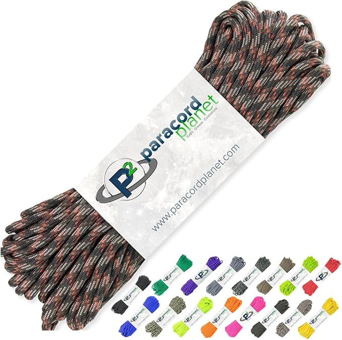 Paracord Planet 100' Hanks Parachute 550 Cord Type III 7 Strand Paracord Top 40 by ParacordPlanet
