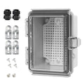 LeMotech Electrical Box, IP67 Waterproof Hinged Clear Cover Stainless Steel by LeMotech