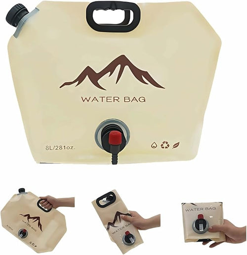 8L/281oz Outdoor Collapsible Water Jug BPA-Free w/Adjustable Faucet by Chinshwehaw