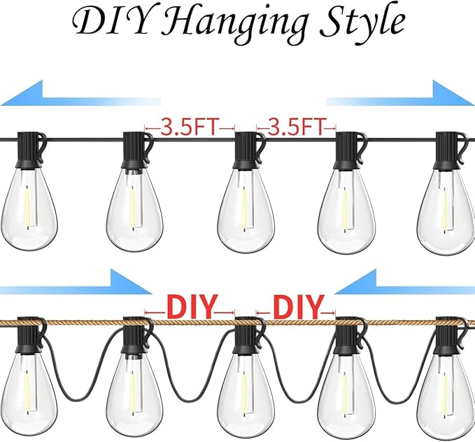 REEMEER 200FT Outdoor String Lights, Ultra Long Waterproof 60+2 Shatterproof - Image 6