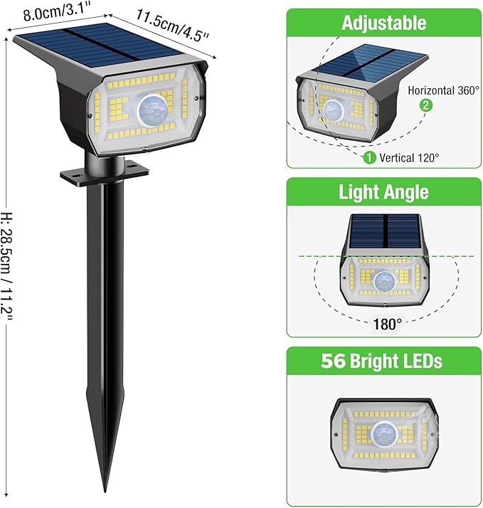 nipify Solar 1 Pack Spot Lights Outdoor Motion Sensor - Image 7