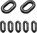 10Pack 5/8 Inch Small Oval Carabiner, Metal Spring Tiny Carabiner Clips by CooBigo