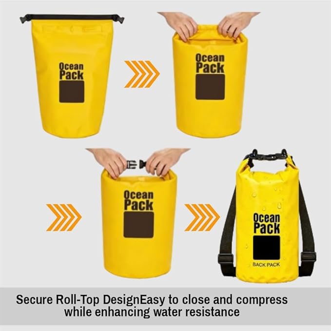 Waterproof Dry Bag Set of 3 – Roll Top Waterproof Bags 2L 5L 10L – 500D PVC - Image 5