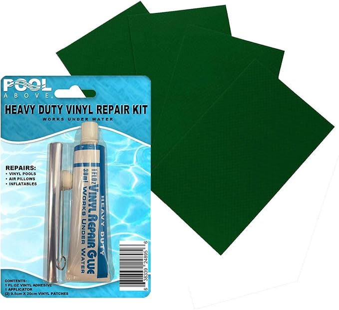 Heavy Duty Vinyl Repair Patch Kit | Vinyl Cement Adhesive Glue and Colored by PoolAbove