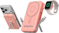 Magnetic Portable Charger Built-in Cables, 10000mAh Fast Charging Wireless by Unknown