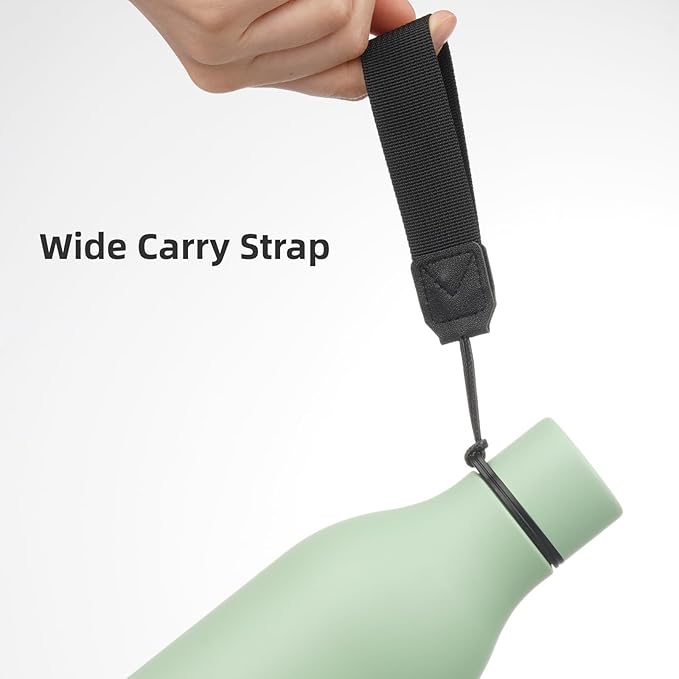 Insulated Water Bottle with Strap, 25 oz Double Wall Stainless Steel Vacuum - Image 4