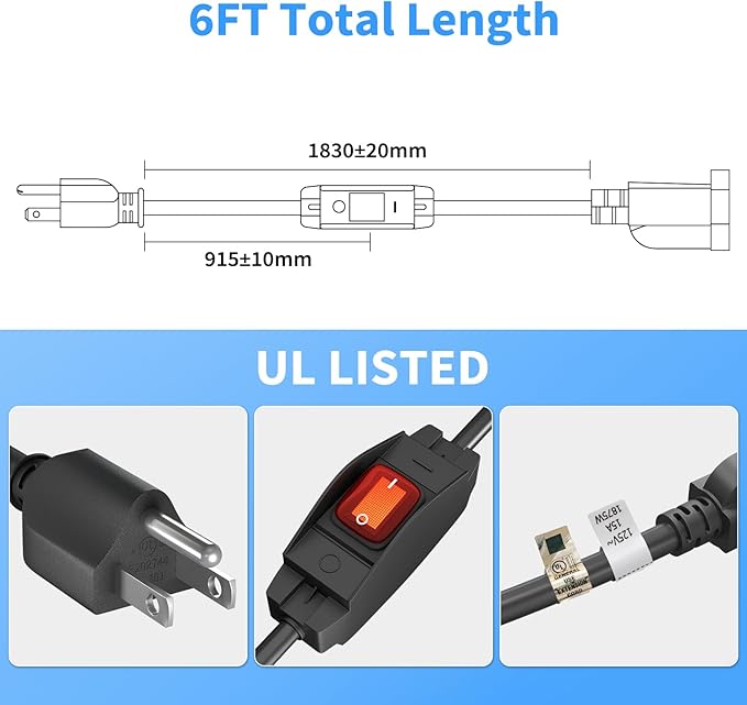 FIRMERST 1875W Outdoor Extension Cord - Image 3