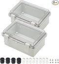 Zulkit 2pcs Junction Box ABS Plastic Dustproof Waterproof IP65 Electrical Boxes by Zulkit