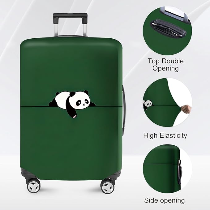 ANNA QUEEN Panda Travel Luggage Cover- Cartoon Cute Stretchable Airplane - Image 2