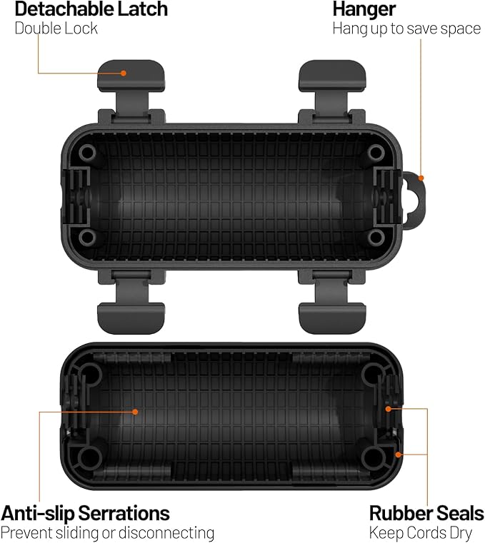 Extension Cord Cover Outdoor, Cord Connector Protector IP54 Water-Resistant - Image 9