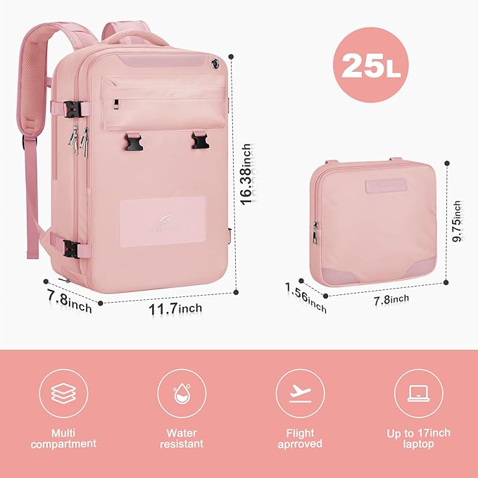 Maelstrom Travel Backpack for Women Men, 25L Laptop Backpack Fits 15.6-Inch - Image 3