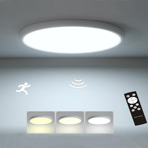 12 Inch Motion Sensor Ceiling Light Indoor, 24w Flush Mount Light Fixture Round by Unknown