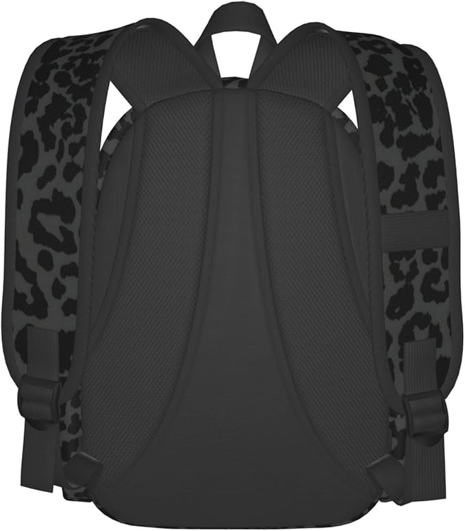 cfpolar 17 Inch Backpack Dark Gray Cheetah Leopard Print Laptop Bag Shoulder - Image 3
