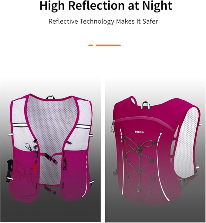 ECOHUB Running Hydration Vest Backpack, Lightweight Breathable Pack - Image 5