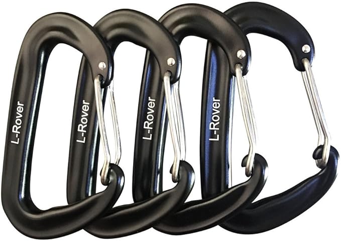 L-Rover Carabiner, 12KN Lightweight Heavy Duty Carabiner Clips, Aluminium by Ultra+Sturdy+Carabiner
