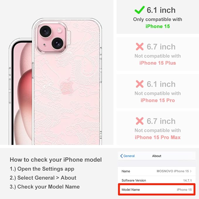 MOSNOVO Case for iPhone 15 - Image 2