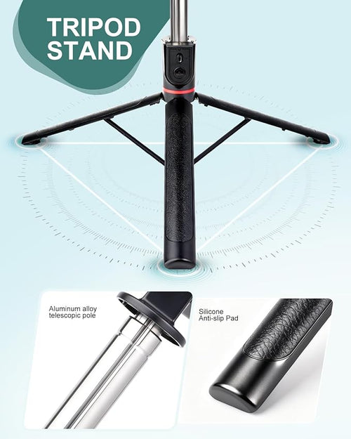 71" Phone Tripod Selfie Stick for iPhone and Android Phone, Cell Phone Tripod - Image 2