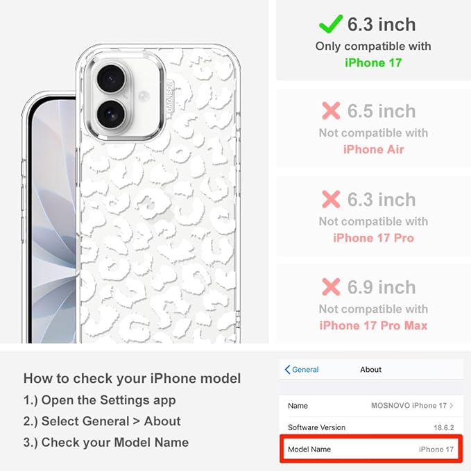 MOSNOVO for iPhone 17 Case | Military Grade 6.6ft Drop Tested | Camera Control - Image 2