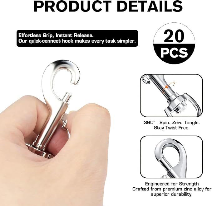 Lucky Goddness 20pcs Swivel Snap Hooks - Image 3