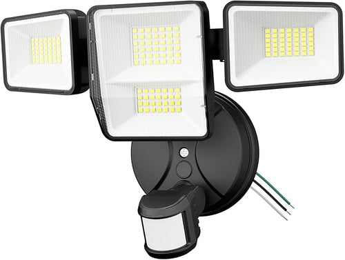 70W 7000LM Security Lights Outdoor, 4-Head LED Motion Sensor Light, Hardwired by omibeeSolarlightsoutdoor
