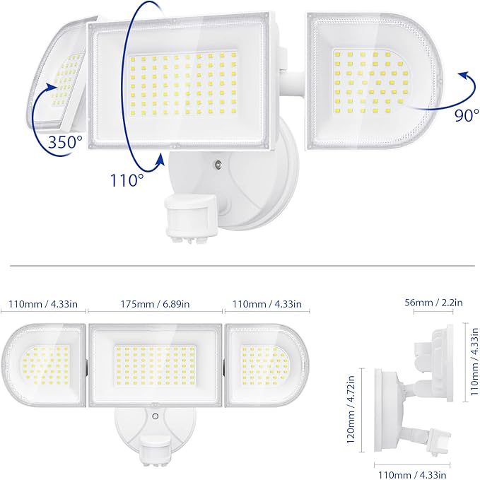 iMaihom 150W Motion Sensor Light Outdoor, 15000LM 6500K LED Security Floodlights - Image 9