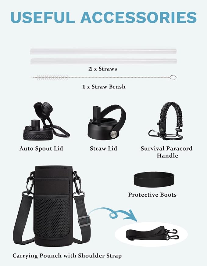 BENZZO 32oz Insulated Water Bottle - Image 7