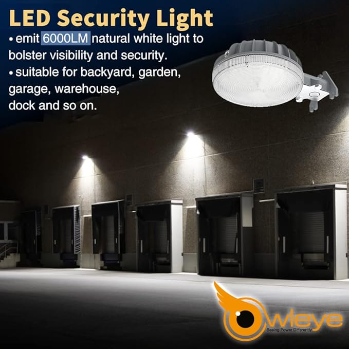 Owleye 6000LM Dusk to Dawn Outdoor Lighting LED Barn Light Security Lights - Image 7
