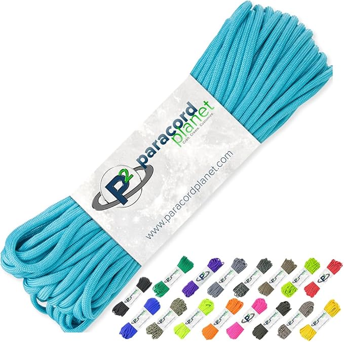 Paracord Planet 100' Hanks Parachute 550 Cord Type III 7 Strand Paracord Top 40 by ParacordPlanet