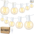 Mlambert 200Ft LED Outdoor String Lights, Dimmable G40 Globe Patio Lights by Mlambert